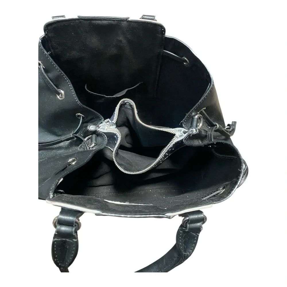 Sassy Jones Lori Black and Silver Satchel/Tote Hand Bag